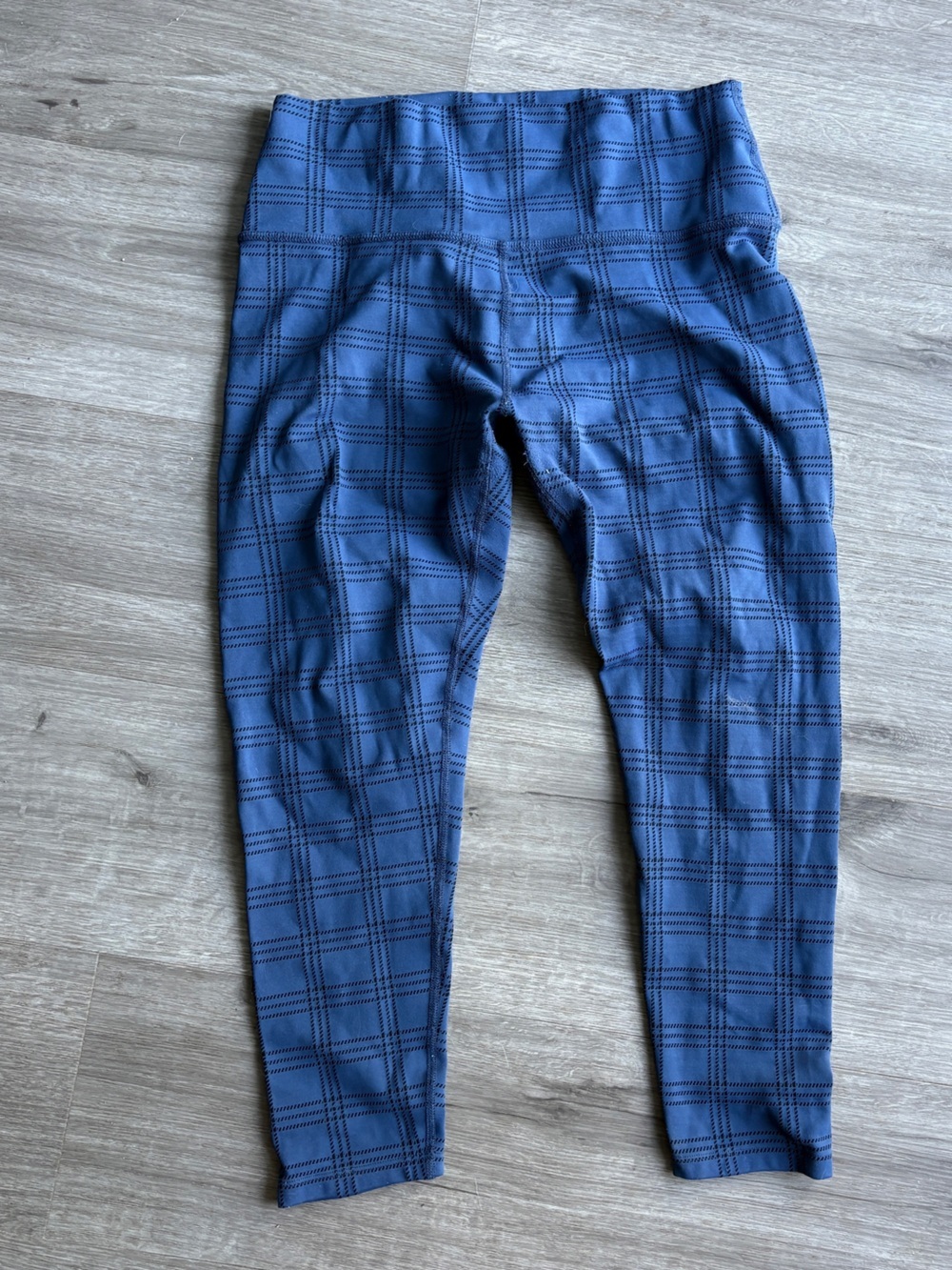 Beyond Yoga High-Waisted Jacquard Midi Leggings Navy Blue Large